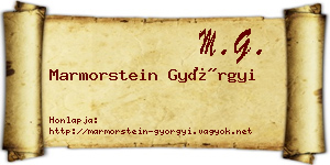 Marmorstein Györgyi névjegykártya